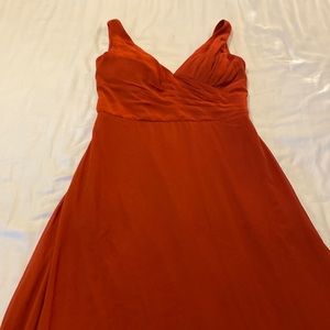 Kennedy blue cinnamon bridesmaid dress.